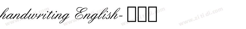 handwriting English字体转换